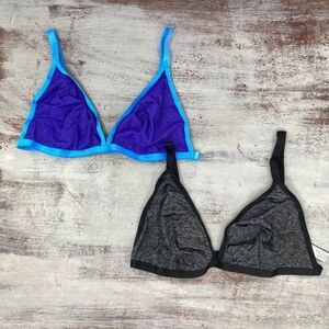 New 2 Victoria’s Secret Bra Bundle medium grey black blue heathered